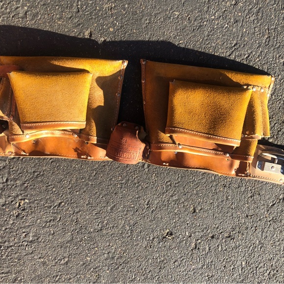 Action Leathercraft 1527 Heavy Duty Leather Tool Belt Carpenter Roofer - Picture 11 of 12